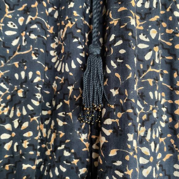 Ulla Johnson Terra Jumpsuit in Azul Size 4 Navy Blue Lightweight Cotton Tassels - Picture 11 of 16